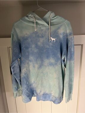 Victoria's Secret Blue & Mint Tie-Dye Hoodie